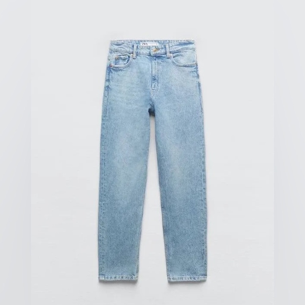Zara 90s Mom Fit in Isobel Blue Size 2